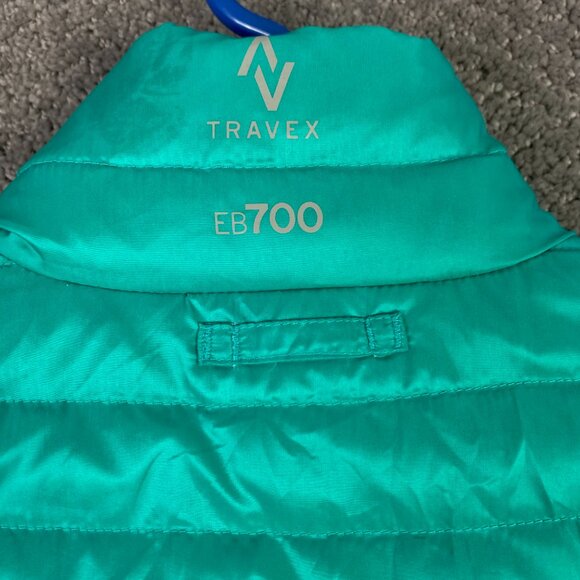 Eddie Bauer EB700 Travex Down Vest Women's XS Packable Aqua Teal Green Full Zip - Picture 7 of 15